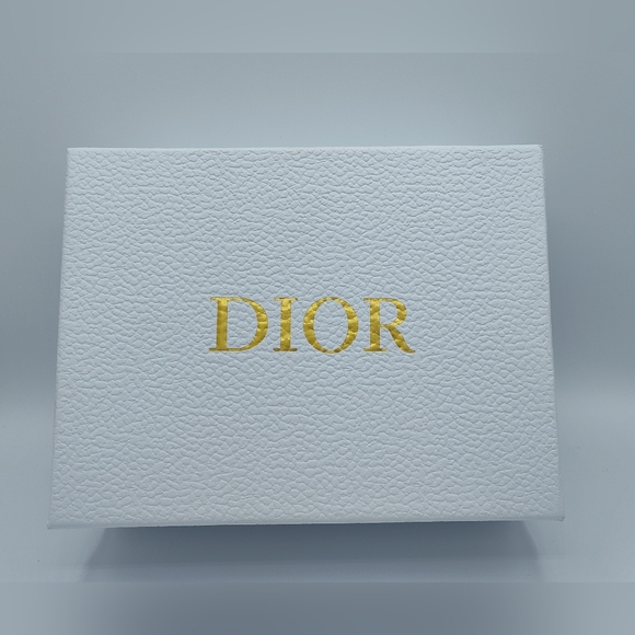 NWT NIB Christian Dior Paris Toile Canvas Cosmetic Pouch Black White Gold Zipper - Picture 6 of 6